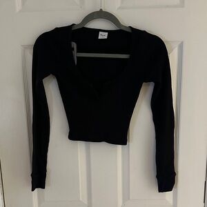 TNA Women's Black Long Sleeve Top